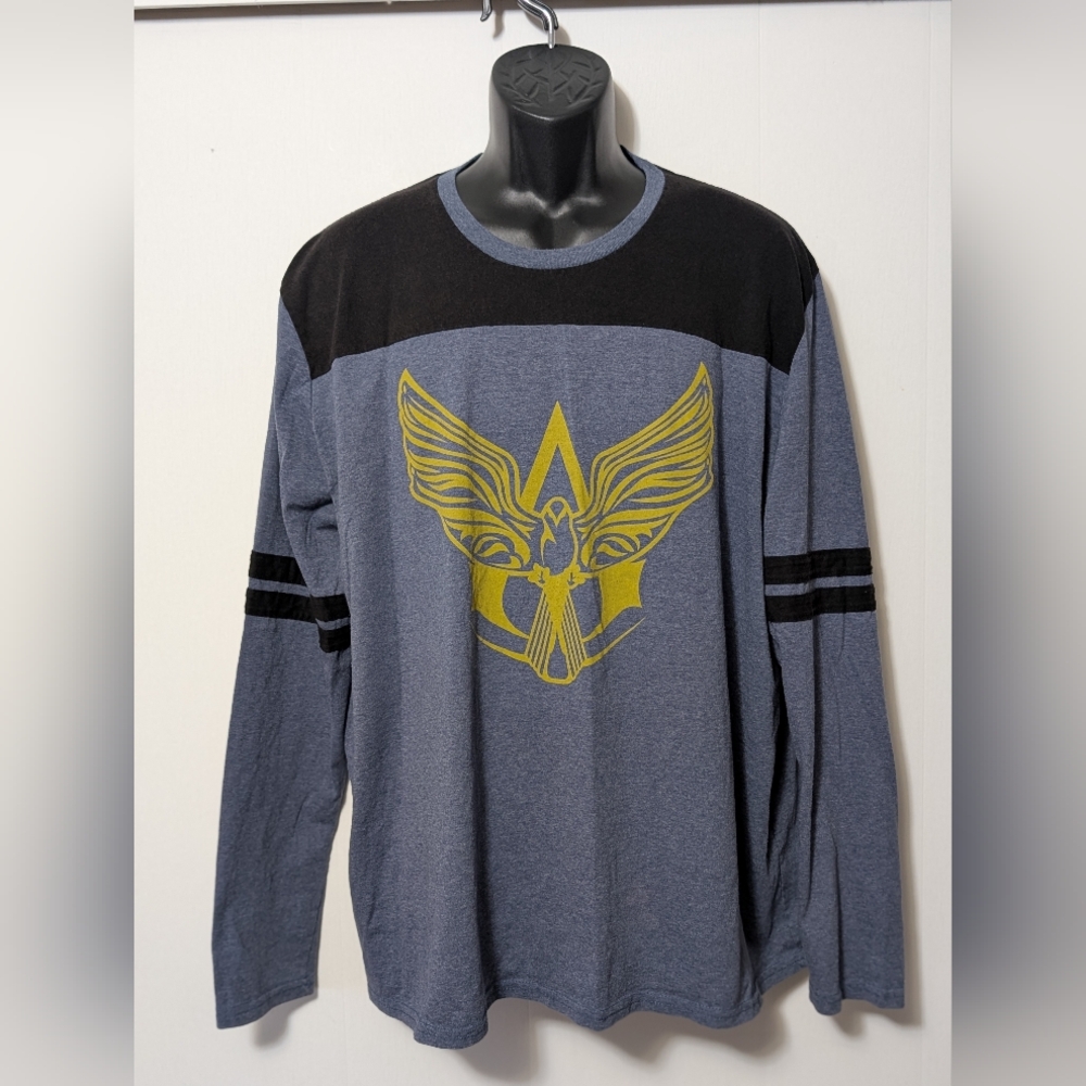 Men's ASSASSINS CREED IV BLACK FLAG LONG SLEEVE GRAPHIC T SHIRT Size 3XL